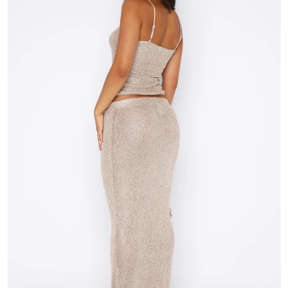 White Fox sequin knit champagne set - Picture 2 of 3